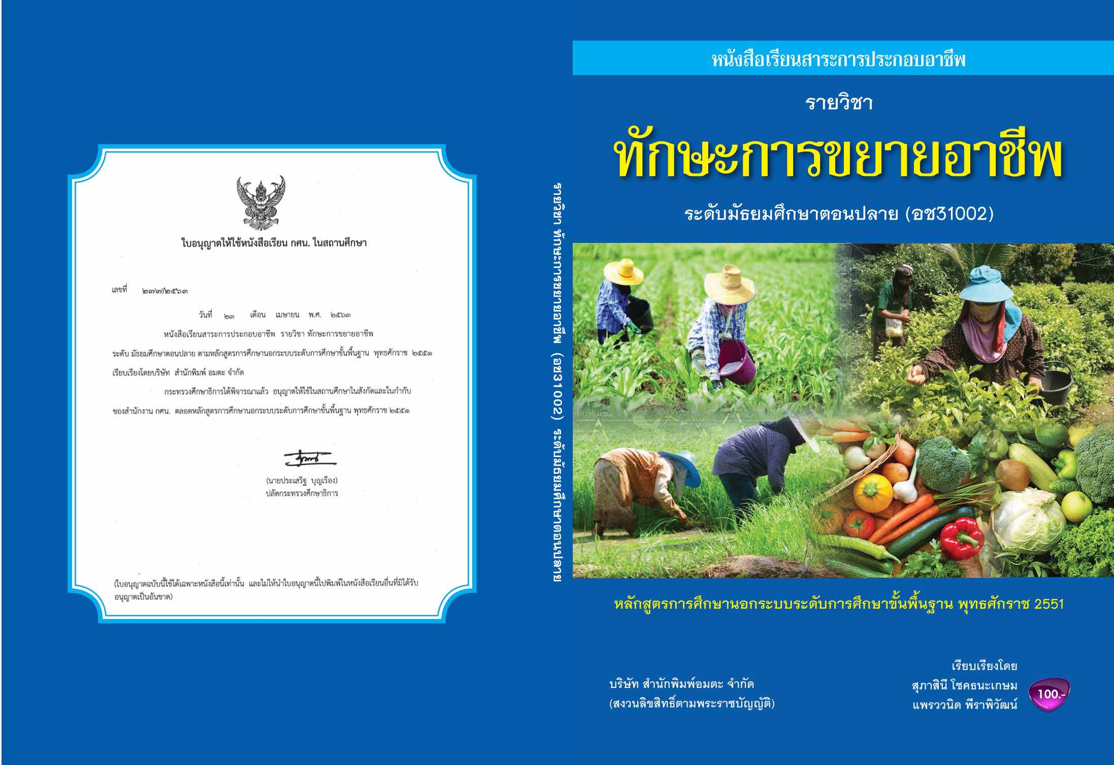 วิชาทักษะการขยายอาชีพ (อช31002)