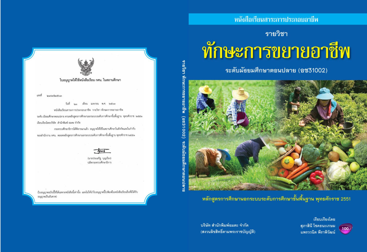 วิชาทักษะการขยายอาชีพ (อช31002)